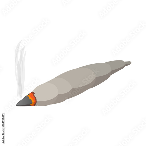 Marijuana joint icon, cartoon style 