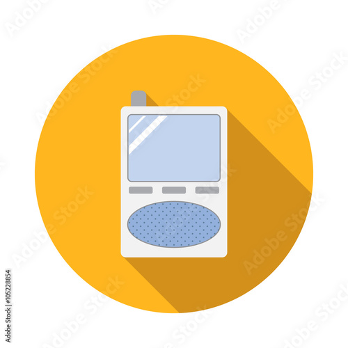 Radio baby monitor icon, flat style