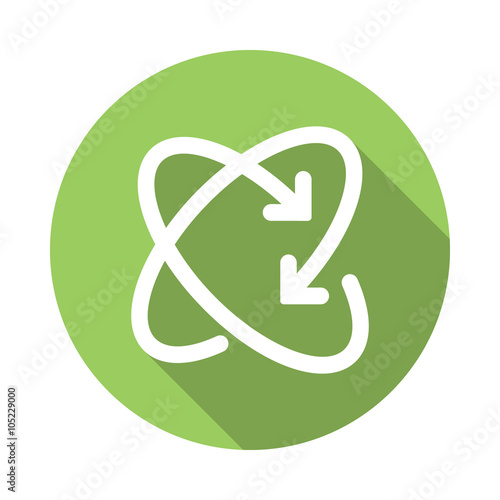 Recycling icon, flat style