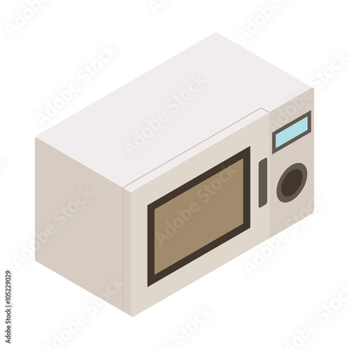 Microwave icon, isometric 3d style