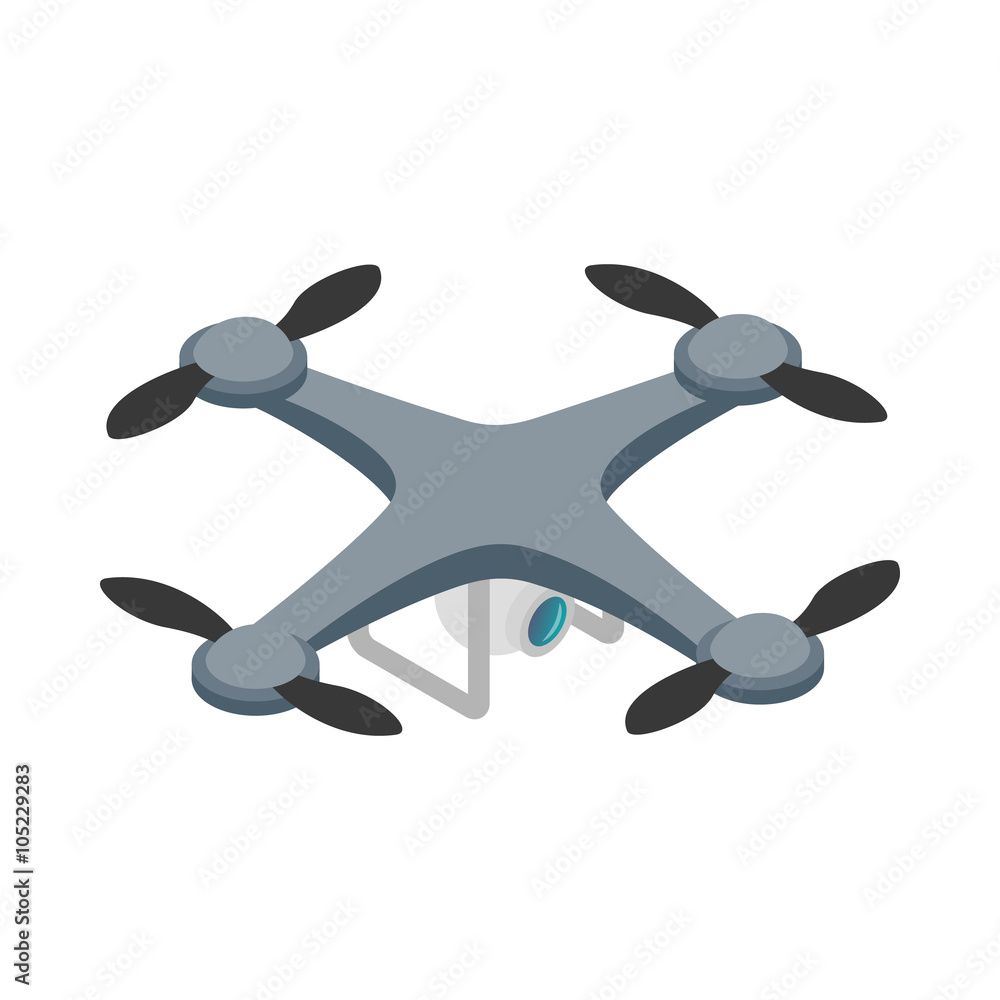 Quadrocopter icon, isometric 3d style Quadrocopter icon, isometric 3d style