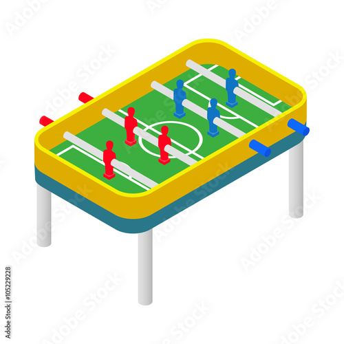 Table football icon, isometric 3d style
