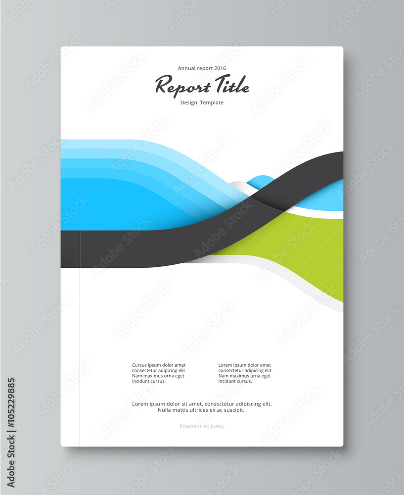 Naklejka premium Annual report cover design. book, brochure template with sample