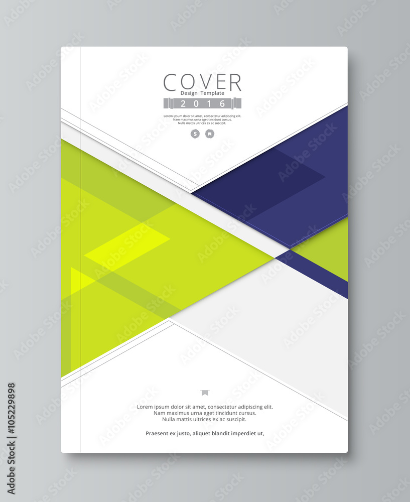 Naklejka premium Abstract annual report cover design. book, brochure template wit