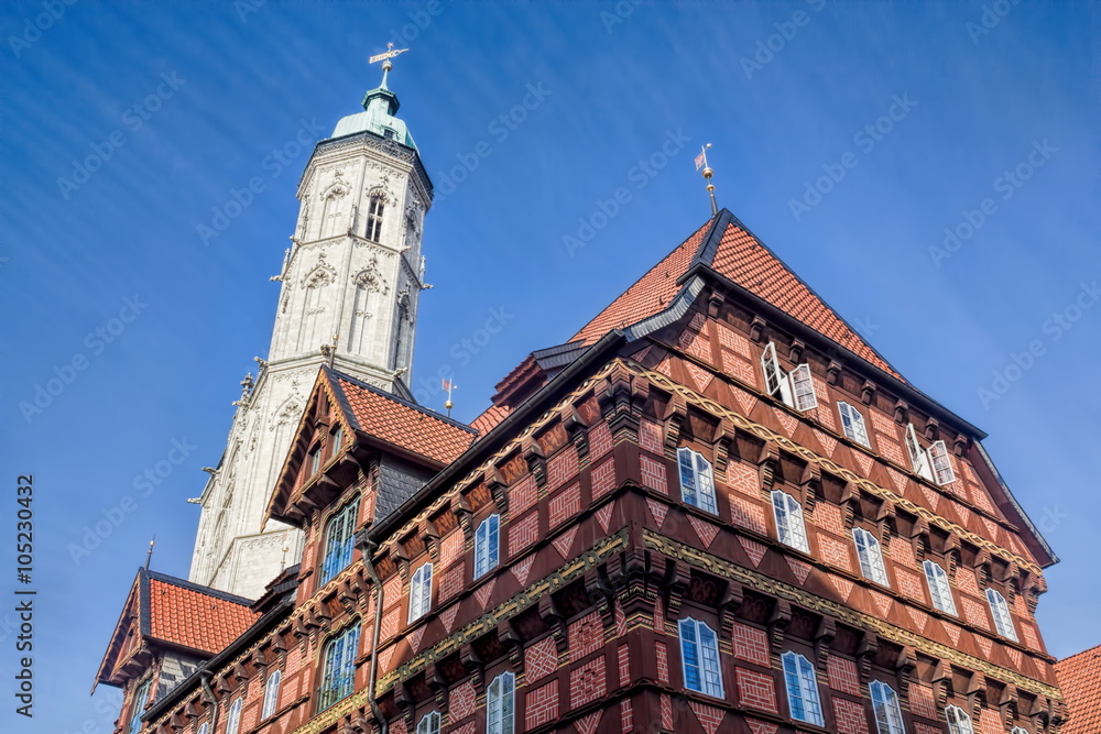 Fototapeta premium Alte Waage und Andreaskirche