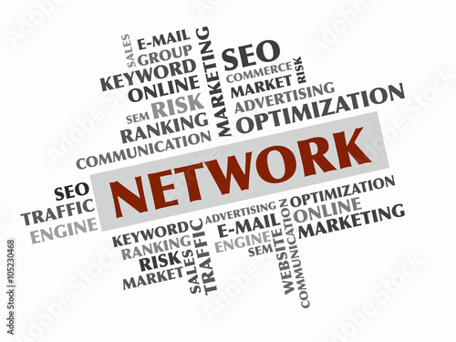 Network word cloud, Business concept