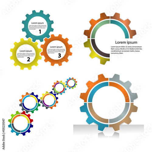 Meshing gear on white background,industrial driving.