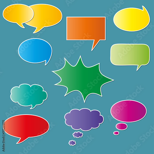Bunte Sprechblasen