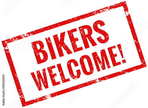 Bikers welcome Stempel rot grunge