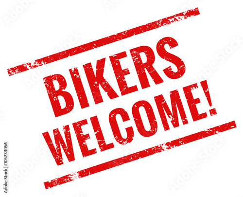 Bikers welcome Stempel rot grunge