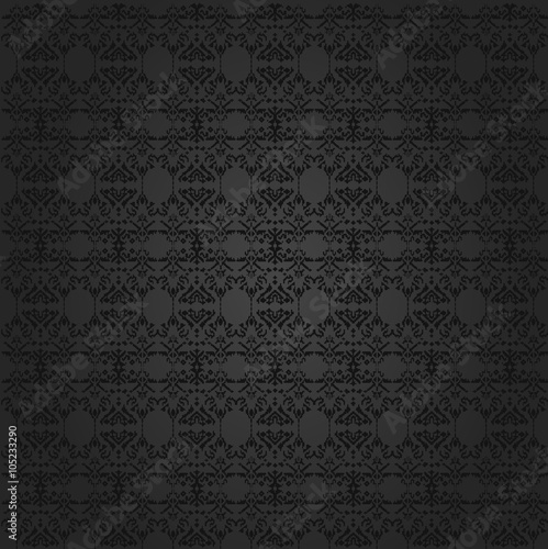 Seamless damask wallpaper, dark background