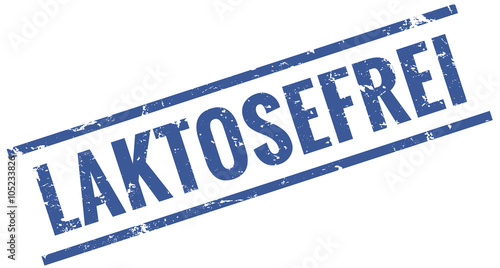 Laktosefrei stempel blau