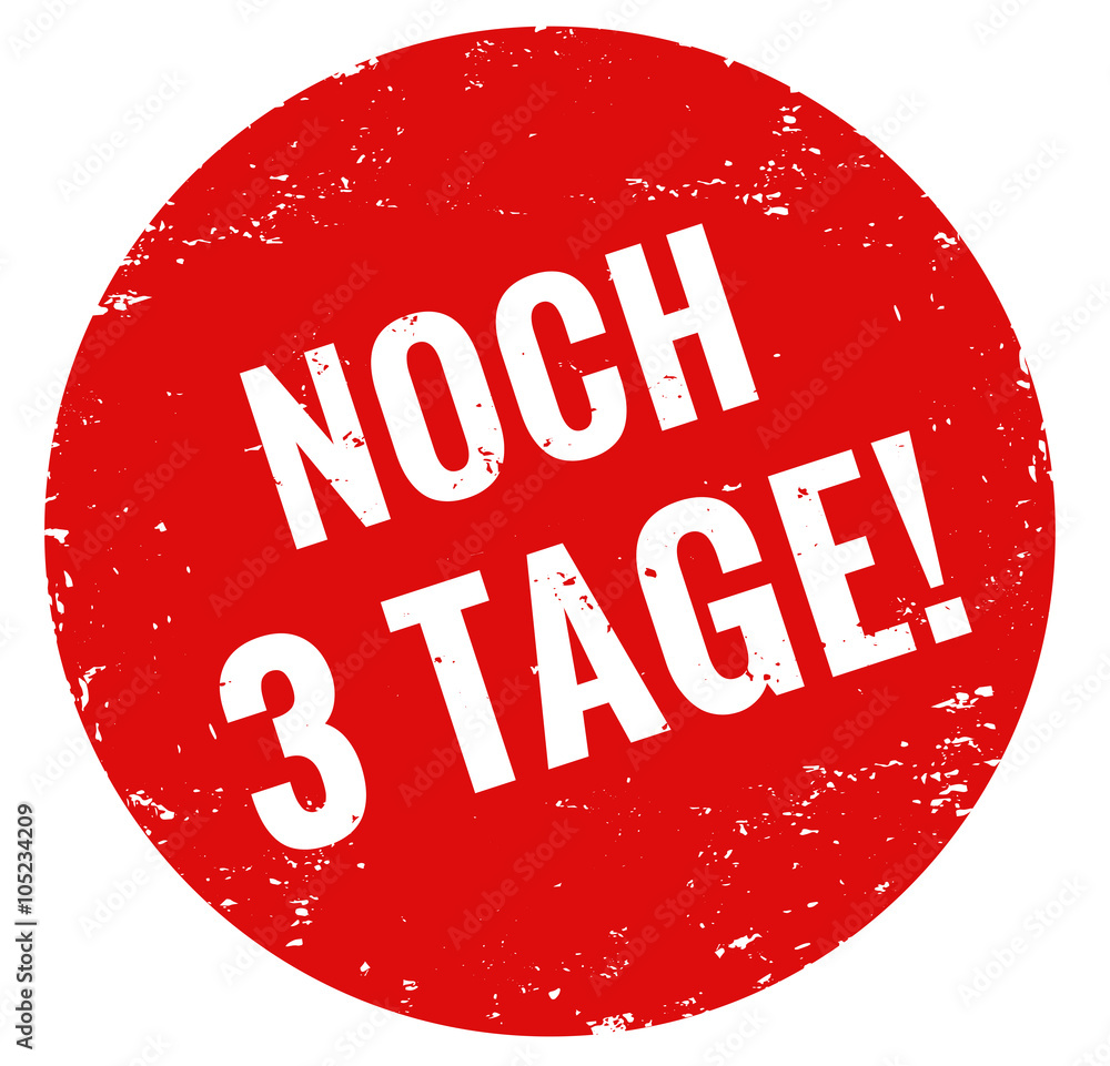 Nur noch 3 Tage Stempel rot Stock Vector Adobe Stock