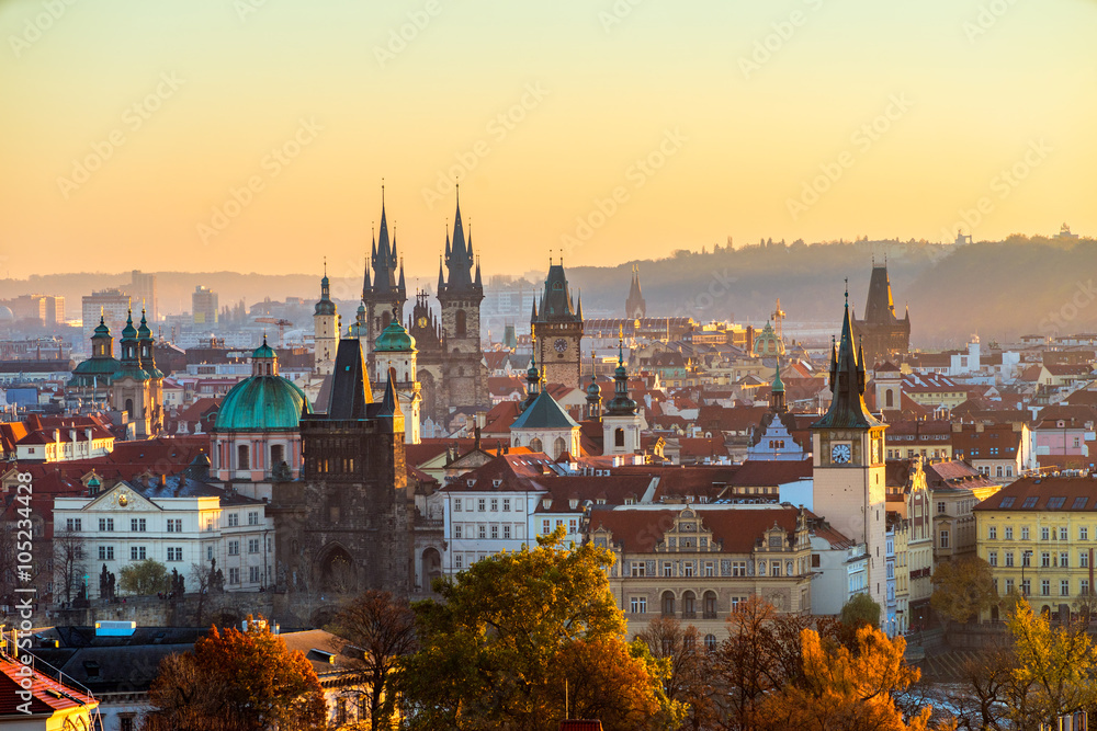 Prague skyline. Czech Republic