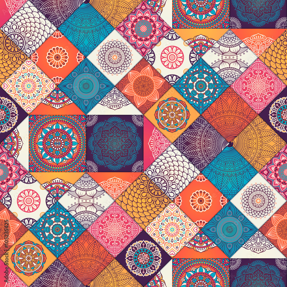 Ethnic floral seamless pattern Ethnic floral seamless pattern