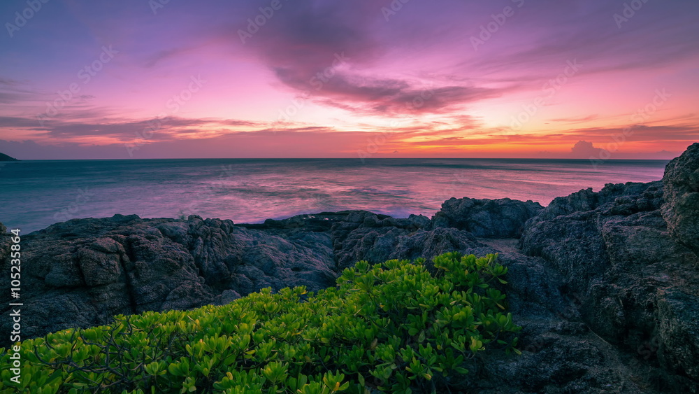4K TimeLapse. Rocks on beautiful paradise beach on the coast of sea bay of Andaman sea at the Phuket, Thailand. January, 2016. 4K TimeLapse. Rocks on beautiful paradise beach on the coast of sea bay of Andaman sea at the Phuket, Thailand. January, 2016.