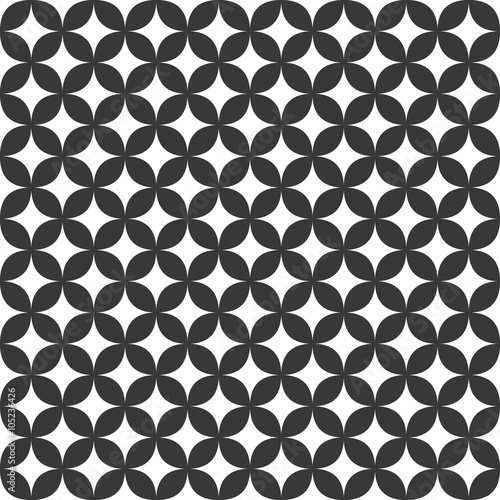Seamless monochrome curved shape pattern design