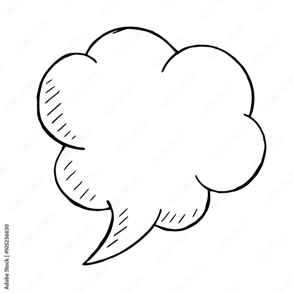 Doodle style speech bubble,vector hand drawn isolated object Doodle style speech bubble,vector hand drawn isolated object