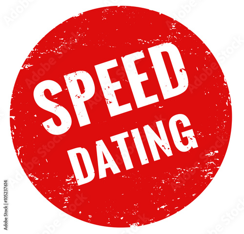 Speed dating stempel rot grunge