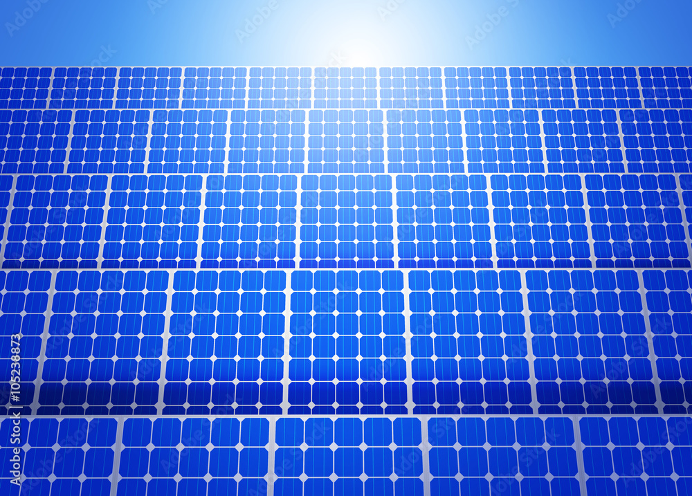 Solar panels against blue sky Solar panels against blue sky
