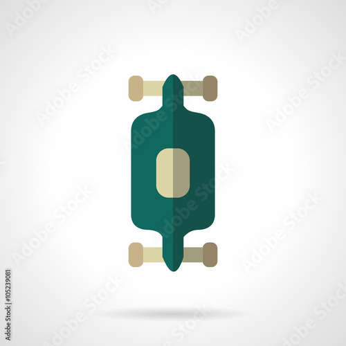 Longboard flat color design vector icon