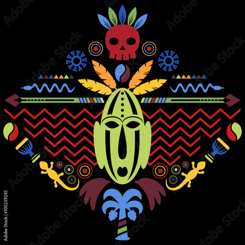African Abstract Tribal Illustration