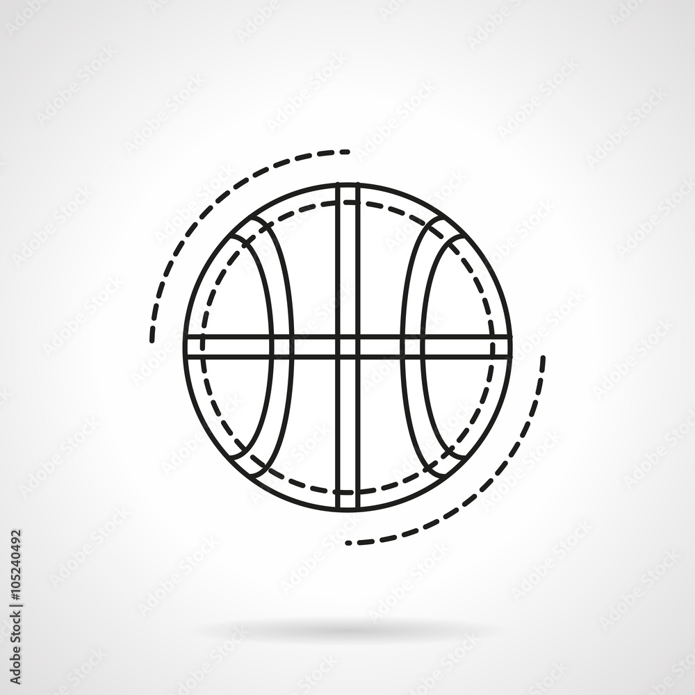 Basketball ball flat line design vector icon Basketball ball flat line design vector icon