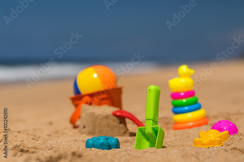 Wallpaper Mural Beach toys in the sand at the beach Torontodigital.ca