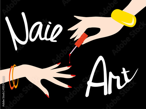 Nail art. Vector illustration