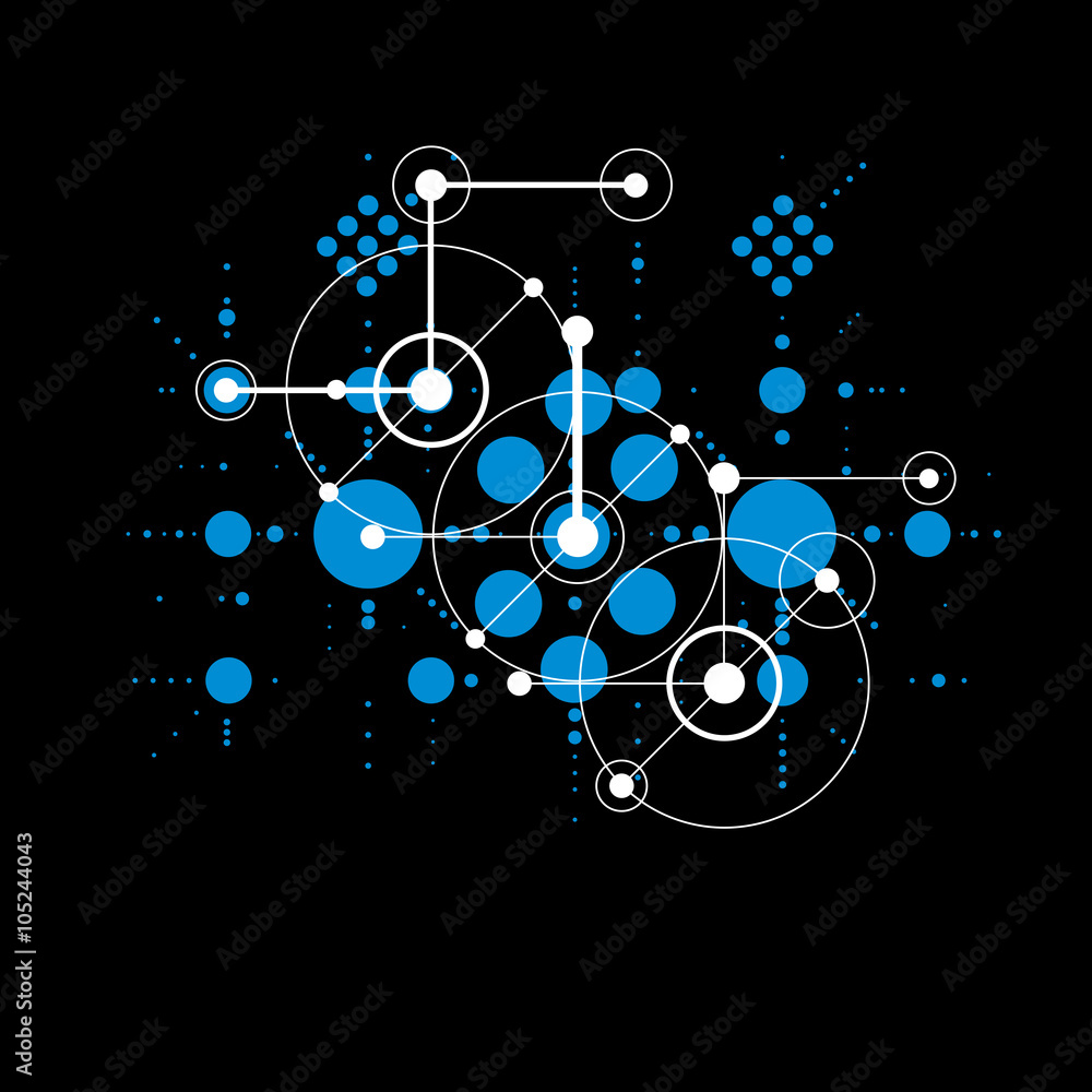 Vector abstract background created in Bauhaus retro style. Modern Vector abstract background created in Bauhaus retro style. Modern