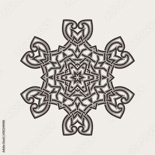 Wallpaper Mural Vector mandala. Gothic lace tattoo. Celtic weave with sharp corners.  Torontodigital.ca