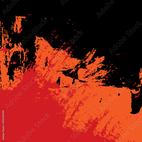 brush stroke isolated on black background and texture, illustration design element