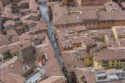 Cityscape view from "Due torri" or two towers, Bologna, province