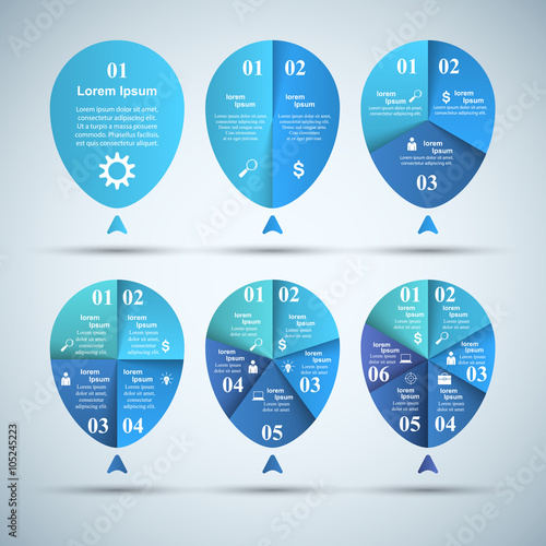 Abstract 3D digital illustration Infographic. Balloon icon.