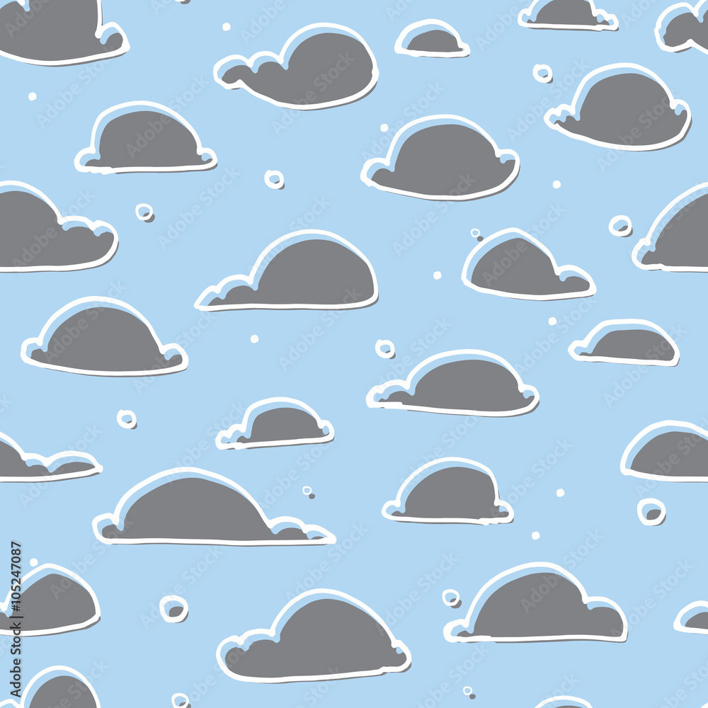 Cute clouds seamless pattern Cute clouds seamless pattern