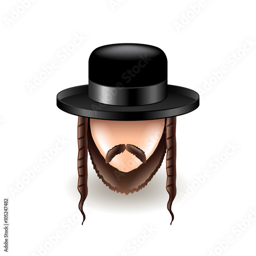 Jew icon isolated on white vector
