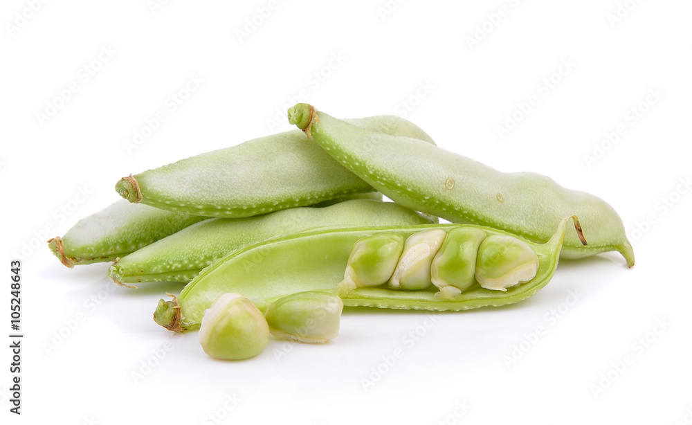 Green beans isolated on a white background Green beans isolated on a white background