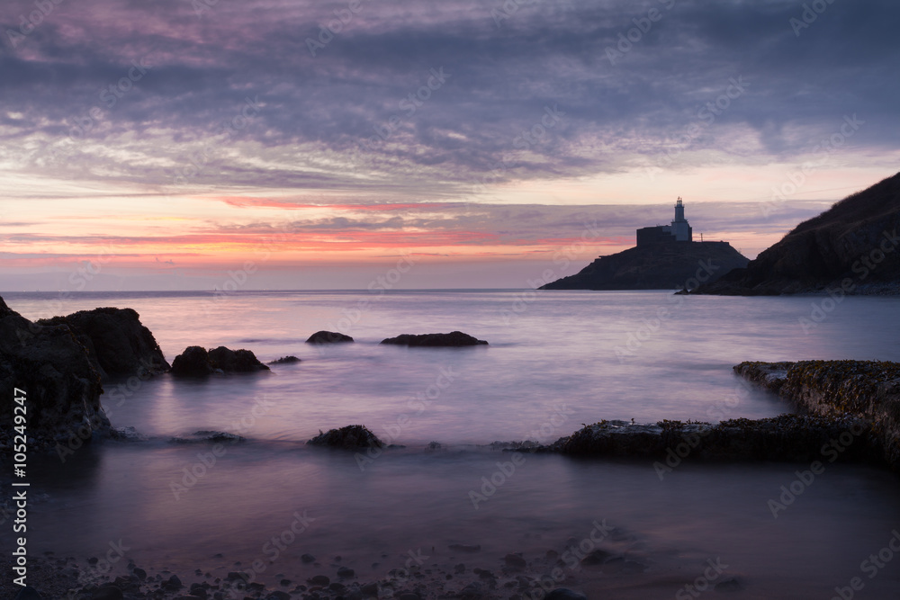 Sunrise at Mumbles Lighthouse
Early morning at Mumbles lighthouse in Swansea Bay, South Wales