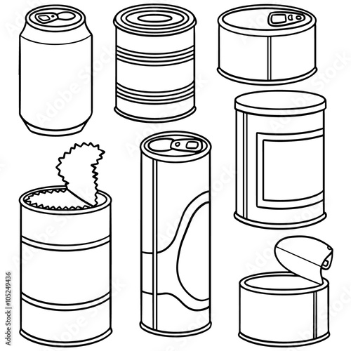 vector set of can