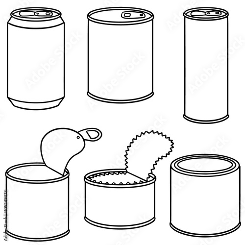 vector set of can photo