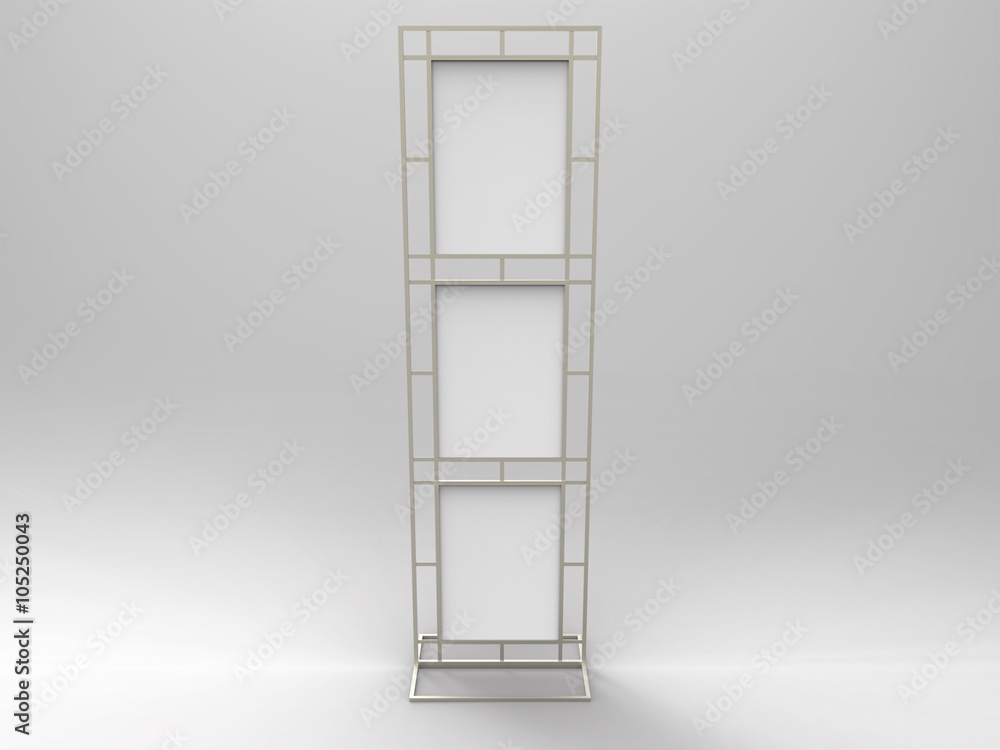Poster Stand Display 3D Render