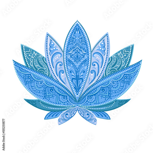 vector blue lotus