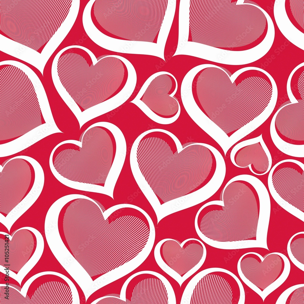 Valentines day vector conceptual art backdrop, loving hearts.
