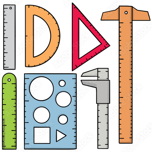 vector set of ruler