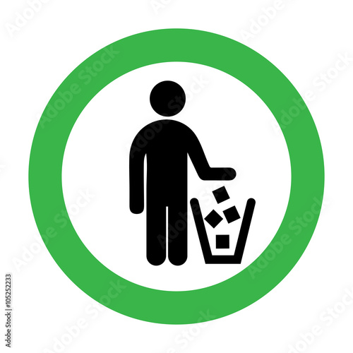 No littering sign in vector