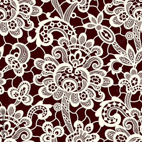 White Lace Seamless Pattern.