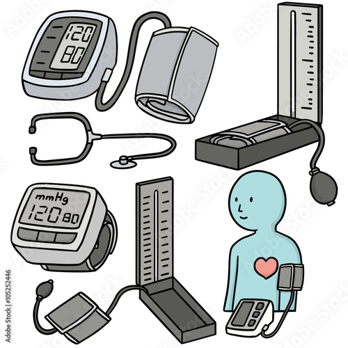 vector set of blood pressure monitor