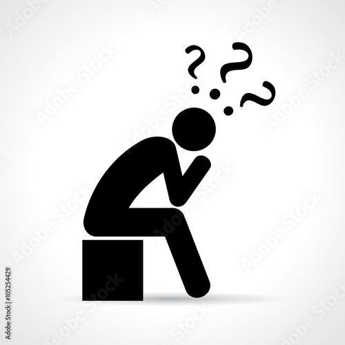 Thinking person icon