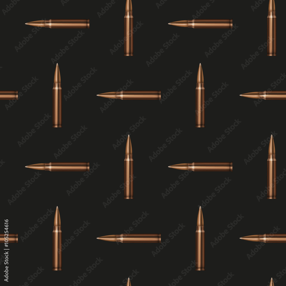 Naklejka premium Rifle Bullets pattern background
