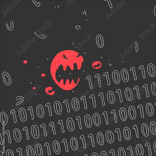 Cartoon Computer Virus